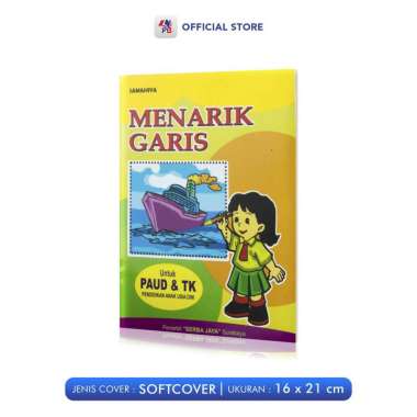 Buku Anak TK / Buku Belajar Menulis Huruf Dan Angka MENARIK GARIS
