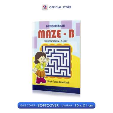Buku Anak TK / Buku Belajar Menulis Huruf Dan Angka MAZE B