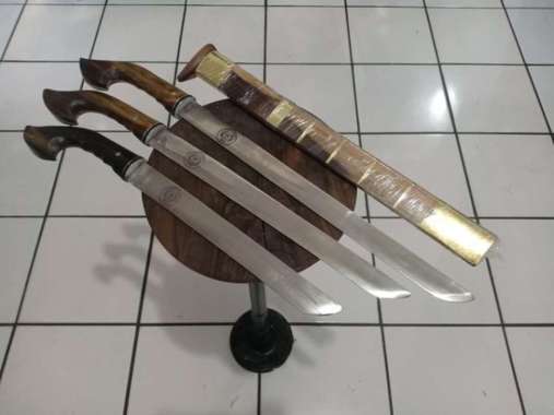 GOLOK STANDAR PESILAT GOLOK SILAT DEWASA LOGO IPSI HANDEL KAYU