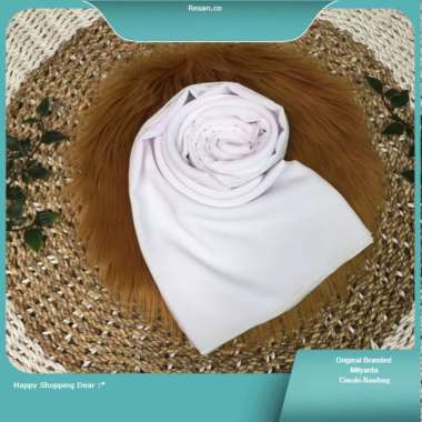 Milyarda hijab Pasmina ceruti fashion/kerudung/jilbab syari/pashmina rs.co putih tulang