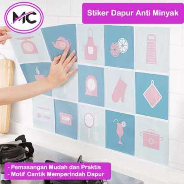 Stiker Dinding Dapur Anti Minyak dan Air Sticker Wallpaper Kamar Mandi Hijau