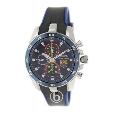 Seiko Sportura F.C. Barcelona Chronograph Jam Tangan Pria [Original/SRPC089P2] Blue Silver