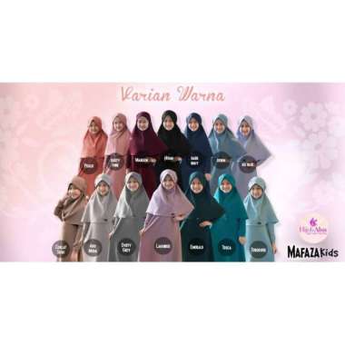 (BUY 1 GET 1) GAMIS ANAK MAFAZA KIDS BY HIJAB ALSA, GAMIS ANAK SATU SET MURAH BAHAN ADEM BELI SATU G