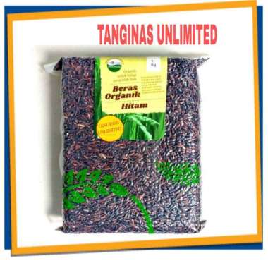 Beras Hitam - Beras 1kg - Beras Organik - Beras Hitam Organik - Lingkar Organik - Kemasan Vakum 1kg