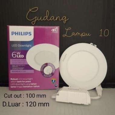 Lampu Downlight LED Panel Philips Magneos DL262 6 Watt 3000k/warmwhite