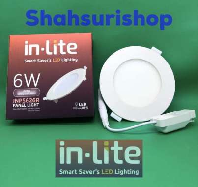 LED PANEL INLITE IN-LITE 6W 6 W 6WATT BULAT INPS 626R Putih