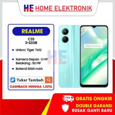 Realme c33 3/32GB - 4/64GB Garansi Resmi 1 Tahun 4/64 blue