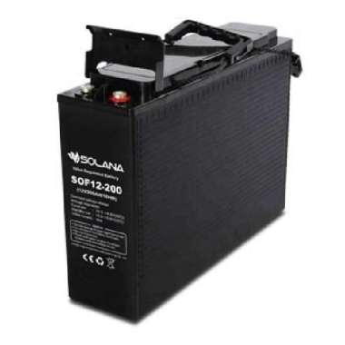SOLANA BATTERY / Baterai / Aki Kering / VRLA 12v 200Ah FRONT TERMINAL