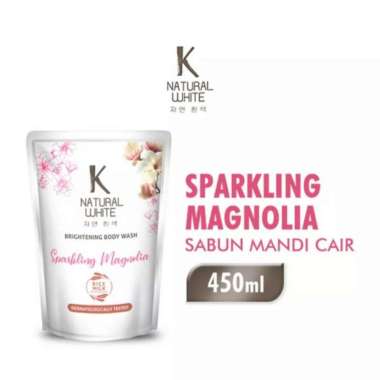 K NATURAL bodywash Sparkling Magnolia pouch sabun mandi refill 450 ml