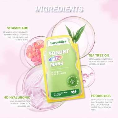 BNB barenbliss Yogurt Vit+ Mask - Calming Sheet Mask Tea Tree