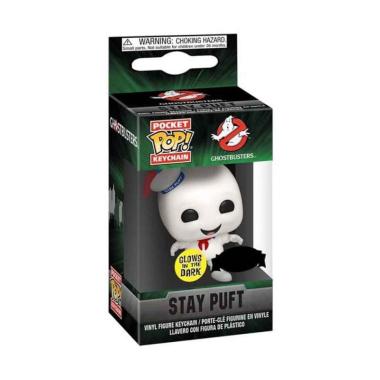 Funko Pop Movies Ghostbusters Stay Puft Glow in The Dark Keychain