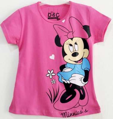 Baju Kaos Anak Minnie Manis Pink