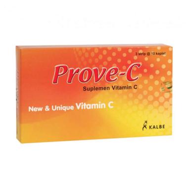 Kalbe Prove C Pureway Suplemen Kesehatan [500 mg/ 1 box/ 3 strip/ 10 kaplet]
