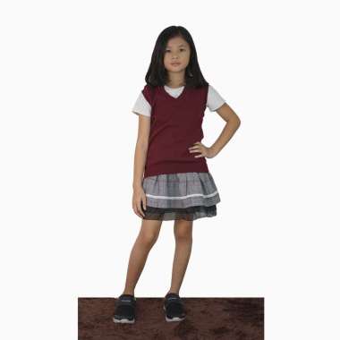 Rompi Vest Rajut Anak sekolah perempuan - Jfashion Richie Girl 12 Merah