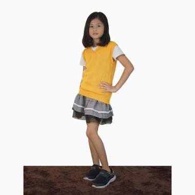 Rompi Vest Rajut Anak sekolah perempuan - Jfashion Richie Girl 8 Kuning