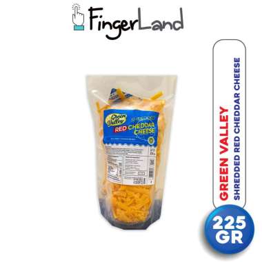 GREEN VALLEY Shredded Red Cheddar Cheese 225 Gram Cheddar Merah Parut