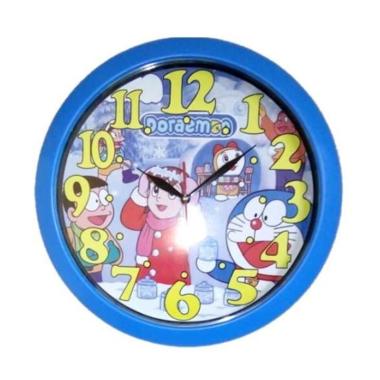 Esa Karakter Doraemon Jam Dinding [32 cm] + Free Baterai - #biru