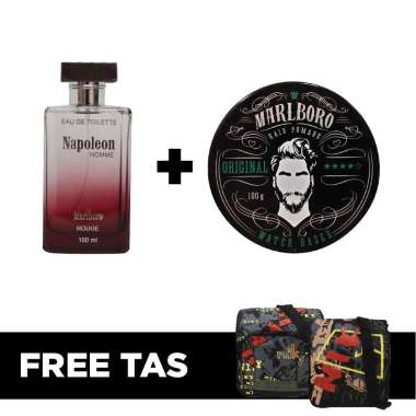Pomade Marlboro Waterbased Original + EDT Napoleon Rouge - Free Tas