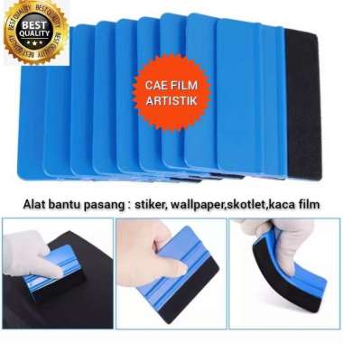 Rakel scrapper Kape Biru Alat Bantu Pasang Stiker Sticker Kaca ukuran 10 Cm
