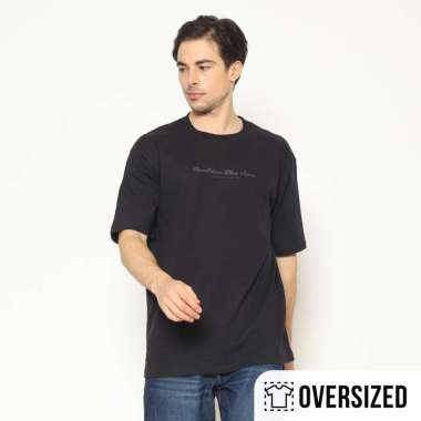 RBJ T-Shirt Cotton Oversized Pria 2079131691 Jet Black S