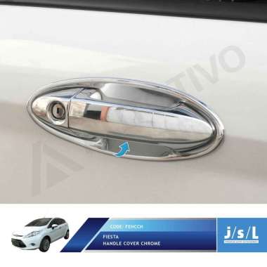 JSL Handle Cover Pegangan Pintu for Ford Fiesta 2010 2013 CHROME