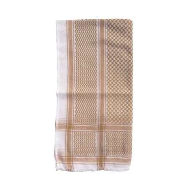 MuslimClothing Army Style Sorban Keffiyeh Katun Palestina Semua Ukuran brown white