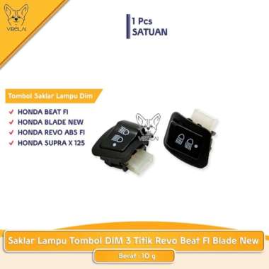 Saklar Lampu Tombol DIM 3 Titik Revo / Beat FI / Blade New