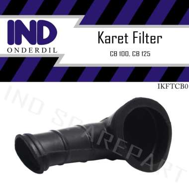 IND Onderdil Karet Filter Saringan Udara Hawa Join Karburator for CB100 or CB125 HItam