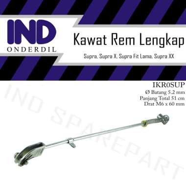 IND Onderdil Kawat-Mur-Per Tiang-Lidi-Gantar Rem Belakang Lengkap-Komplit-Set Honda Supra Tromol & S