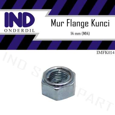 Mur Flange-Nut Kunci 14 mm M14-M 14 Kunci 22 mm SILVER