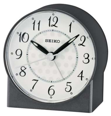 SEIKO Alarm Clock QHE136K Quiet Sweep LED Light Jam Weker Black White