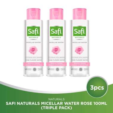 SAFI - Naturals Micellar Water - With Rose 100 ml - TRIPLE PACK