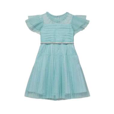 [12.12 Dealcember] Self Portrait Kids Dot Mesh Mini Dress Mint 6-7