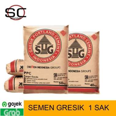 Semen Gresik 40Kg (Gojek/Grab) Sak