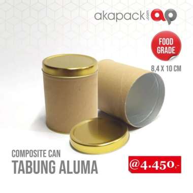 Composite can / Tabung Aluma 8,4 x 10 cm / tabung karton POLOS + Keluar