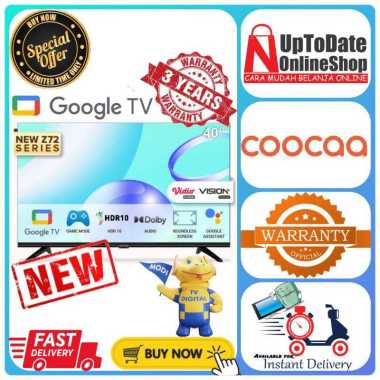[Google TV] COOCAA 40Inch Smart TV-Netflix & Youtube - Google TV 40Z72 Google Assistant FHD
