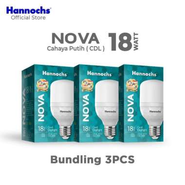 Hannochs Lampu LED Nova Cahaya Putih [18 W/Bundling 3 Pcs]