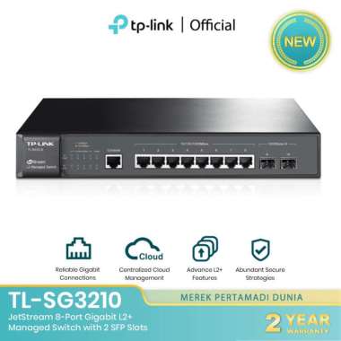 TP-LINK TL-SG3210 JetStream 8-Port Gigabit L2+ Managed Switch with 2 SFP Slots
