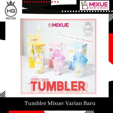 Tumblr Botol Minum MIXUE Warna Tumbler Tempat Minum Limited Edition Biru 380ml