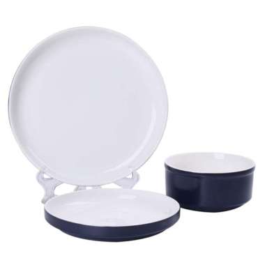 Appetite Set Perlengkapan Makan Set Piring Mangkuk Hitam