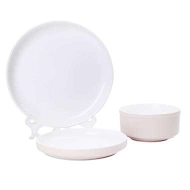 Appetite Set Perlengkapan Makan Set Piring Mangkuk Putih