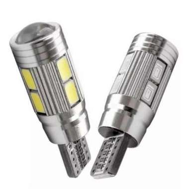 Lampu LED Mobil Motor Senja T10 Canbus 5630 5670 10 Mata SMD Proyektor