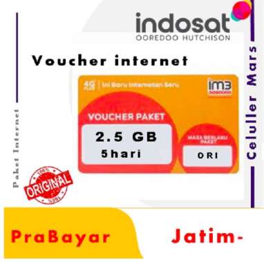 Voucher Indosat 2.5GB 5Hari ORI, vocher indosat 2,5GB 5hari