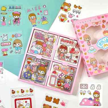 100 Lembar Stiker Motif Momo Waterproof Stiker Tumblr lucu Kartun Korea Dekorasi 25 Lembar (tanpa bo