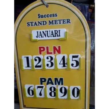 Papan Meter PLN PDAM multicolor