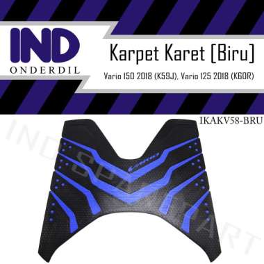 Karpet-Injekan-Pijakan-Alas Kaki-Bordes Karet Biru Honda Vario 125-150 New LED eSP FI-F1 K59J-K60R 2