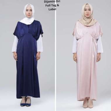 Dress Muslim Covering Story Zian/Baju Hamil Kaftan Champagne