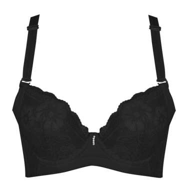 Cynthia  290159 Full Cup Kombinasi Renda Bra Wanita BLACK 32C