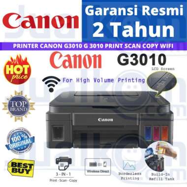 Canon PIXMA G3010 Multifunction Inkjet Printer Canon PIXMA G 3010 Hitam