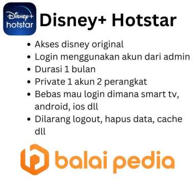 Disney+ Hotstar Premium 1 Bulan Private